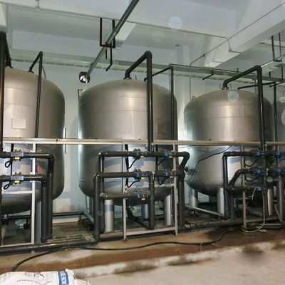 Tangki Filter Pengolahan Air Multimedia SS304 untuk Resin Karbon Aktif Pasir Kuarsa