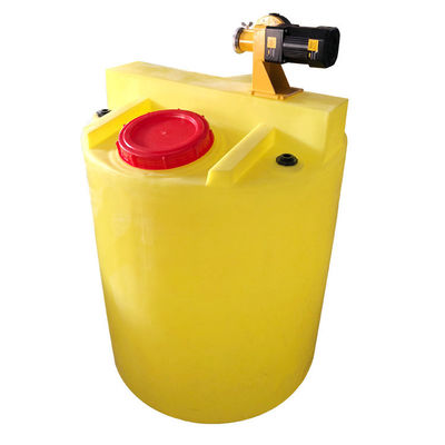 200L PE Datar Bawah Plastik Pencampuran Ember PAM Melarutkan Dosis Reagen Pengolahan Limbah