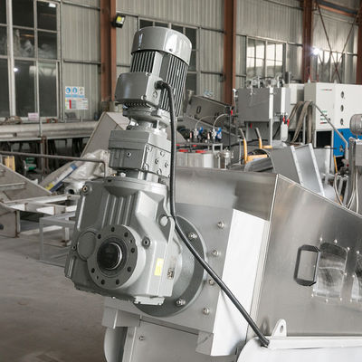 304 Stainless Steel Volute Sludge Dewatering Machine Screw Press Industri Otomatis