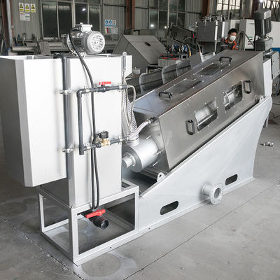 304 Stainless Steel Volute Sludge Dewatering Machine Screw Press Industri Otomatis