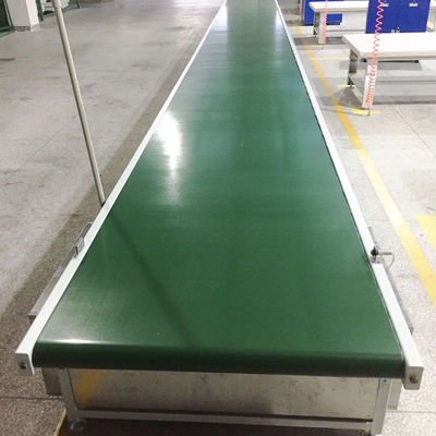 Belt Conveyor PVC Horisontal Industri Sabuk Konveyor Profil Aluminium Otomatis