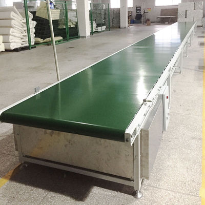 Belt Conveyor PVC Horisontal Industri Sabuk Konveyor Profil Aluminium Otomatis