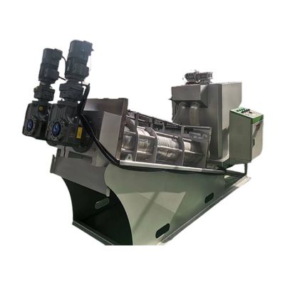SS304 Screw Type Sludge Dehydrator Pasture Sewage Treatment Otomatis 3m3 / H