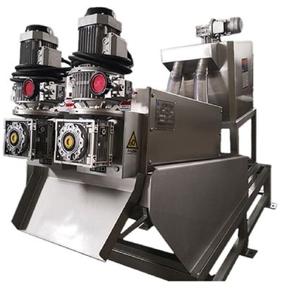 10m3/H Sludge Dewatering Machine Filtrasi Konsentrasi Tekan Pemisahan Cairan Padat Stacker Sekrup Terintegrasi