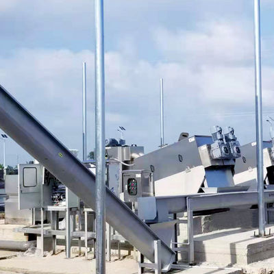 10m3/H Sludge Dewatering Machine Filtrasi Konsentrasi Tekan Pemisahan Cairan Padat Stacker Sekrup Terintegrasi