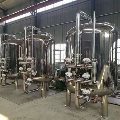 30m3 / H Carbon Steel Filter Karbon Aktif Sungai Air Tanah Dangkal Pasir Multimedia Filter