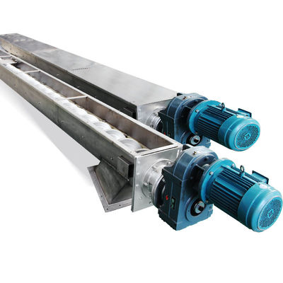 Baja Mangan Sludge Screw Conveyor Shaftless Spiral Conveyor Untuk Bubuk Kering Pasir
