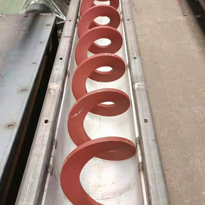 Baja Mangan Sludge Screw Conveyor Shaftless Spiral Conveyor Untuk Bubuk Kering Pasir