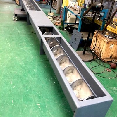 U Shaped Screw Belt Conveyor Shaftless untuk Mortar Grain Sludge Carbon Ash Concrete