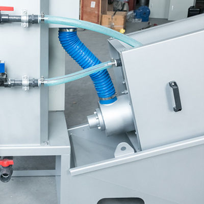 Spiral Type Screw Press Sludge Dewatering Machine Bahan SS 304