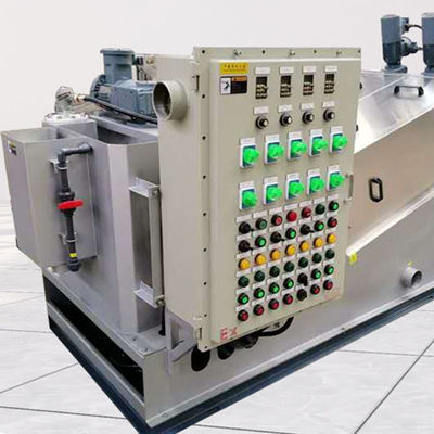 Mesin Screw Press Sludge Dewatering Pertanian Stainless Steel