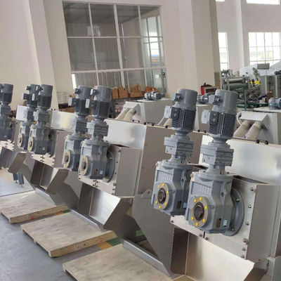 Mesin Screw Press Sludge Dewatering Pertanian Stainless Steel