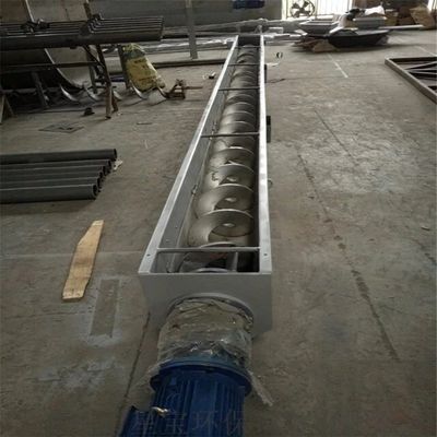304 Stainless Steel Pertanian Screw Conveyor Pengumpan Shaftless Baja Karbon
