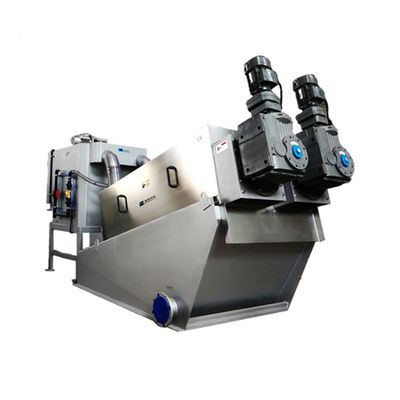 Mesin Dewatering Lumpur Spiral SS304 Otomatis Tingkat Dehidrasi Tinggi