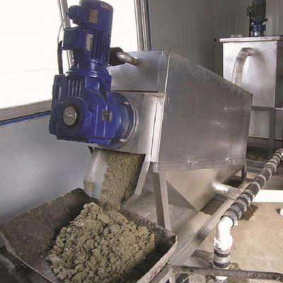 Mesin Dewatering Lumpur Spiral SS304 Otomatis Tingkat Dehidrasi Tinggi