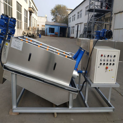 Mesin Dewatering Lumpur Volute Untuk Pengepres Urine Stainless Steel Volute