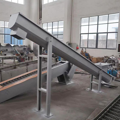 Konveyor Sekrup Shaftless Stainless Steel Untuk Konveyor Spiral Butir Serbuk