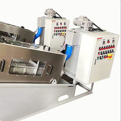 Sistem dehidrator lumpur Stainless Steel Spiral Otomatis Penuh 2.23kw 380Volt