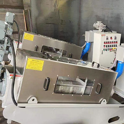 Sistem dehidrator lumpur Stainless Steel Spiral Otomatis Penuh 2.23kw 380Volt