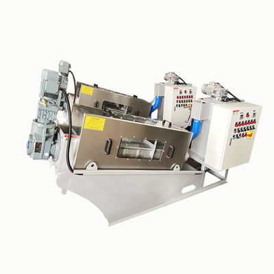 Sistem dehidrator lumpur Stainless Steel Spiral Otomatis Penuh 2.23kw 380Volt