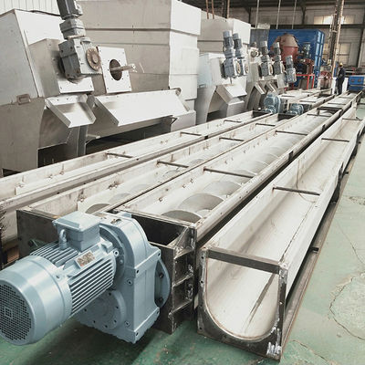 304 Stainless Steel U Shaped Shaftless Screw Conveyor Machine 1~20m panjang