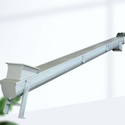 Konveyor Sabuk Sekrup baja Karbon yang dapat disesuaikan U jenis pengumpan bubuk kering Panjang 7m