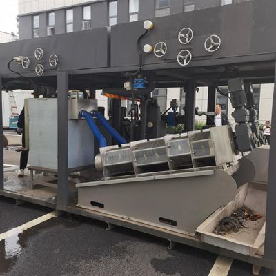90-150kg / H Screw Press Sludge Dewatering Machine Untuk Pabrik Pencetakan Dan Pencelupan