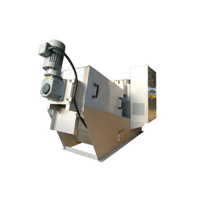 SS304 / 316 Screw Press Sludge Dewatering Machine 2.25kw Menjalankan Otomatis