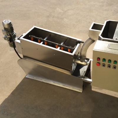 SS304 / 316 Screw Press Sludge Dewatering Machine 2.25kw Menjalankan Otomatis