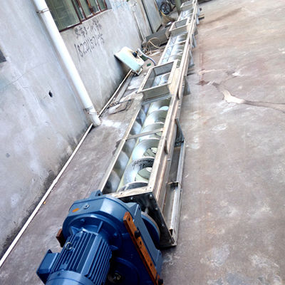 SS316 U Trough Stainless Steel Spiral Conveyor Powder Auger Conveyor 1 ~ 100m