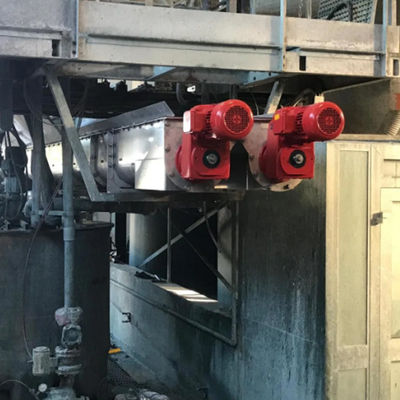 1 ~ 100m Panjang Konveyor Sekrup Shaftless Baja Karbon Otomatis Untuk Serbuk Butir Semen