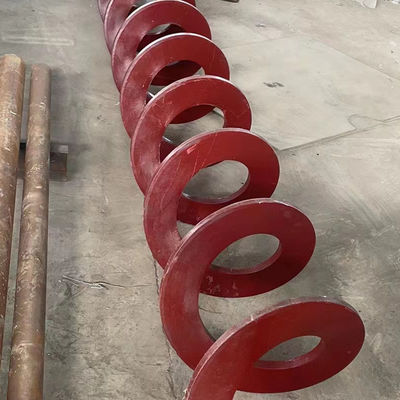 Konveyor Sekrup Tanpa Poros Baja Karbon 50m3 / H Konveyor Spiral Stainless Steel Otomatis