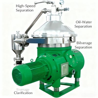 Centrifuge cakram otomatis untuk pemisahan terus-menerus dari fase padat dan cair di industri