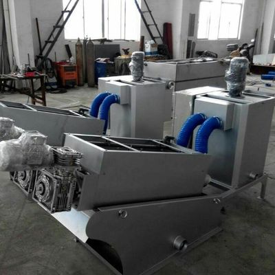4.5m3 / jam Screw Press Sludge Dewatering Machine, Peralatan Dewatering Lumpur Kimia Chemical