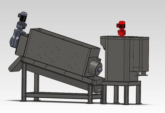 100mm Stacked Screw Sludge Dewatering Machine Kelas Industri