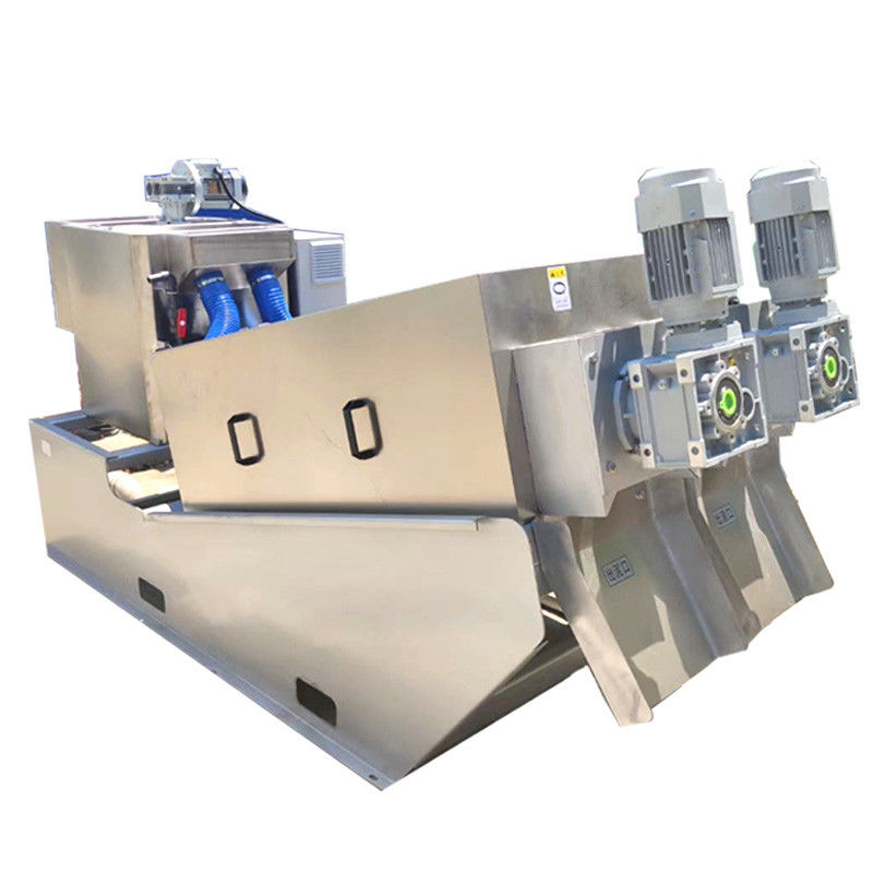 Pemisahan Cairan Padat SS304 Spiral Sludge Dewatering Machine Jenis Sekrup Otomatis