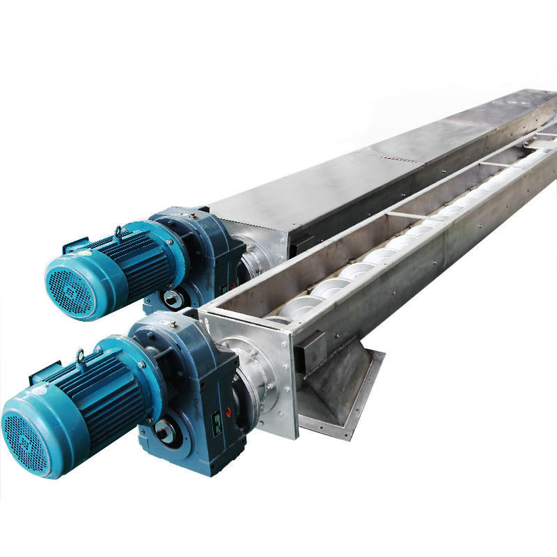 304 Stainless Steel Pertanian Screw Conveyor Pengumpan Shaftless Baja Karbon