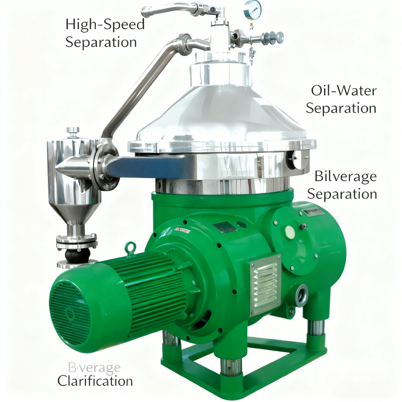 Centrifuge cakram otomatis untuk pemisahan terus-menerus dari fase padat dan cair di industri