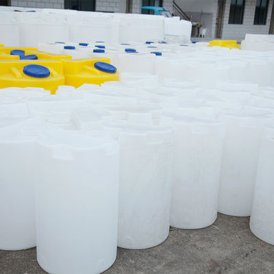 100L Round Bottom PE Dosis Bucket Pac / Pam Pencampuran Agen Limbah Kimia