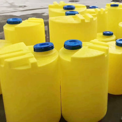 200L PE Datar Bawah Plastik Pencampuran Ember PAM Melarutkan Dosis Reagen Pengolahan Limbah