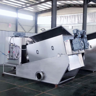 10m3/H Sludge Dewatering Machine Filtrasi Konsentrasi Tekan Pemisahan Cairan Padat Stacker Sekrup Terintegrasi