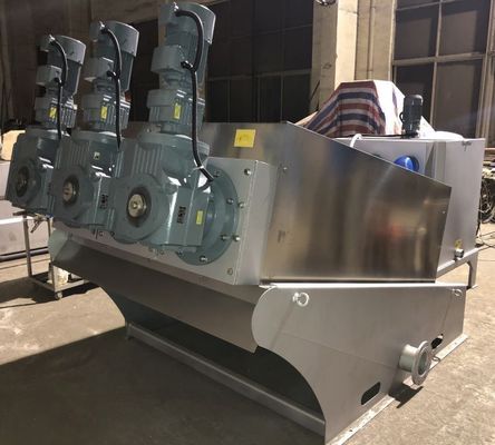 5m3/H Stainless Steel Screw Stacker Akuakultur Spiral Sludge Dehydrator