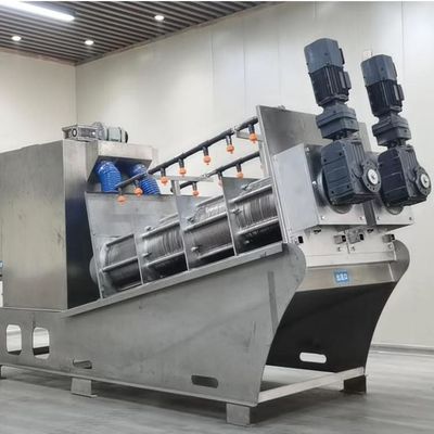 12m3 / H Spiral Sludge Dewatering Machine Stainless Steel Coal Slime Sludge Dewatering