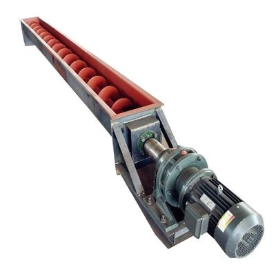 2m3 / H konveyor sekrup baja karbon Sistem konveyor spiral tanpa poros biji-bijian Abu Batubara