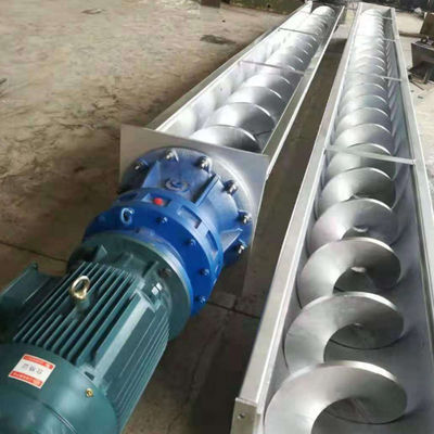 Baja Mangan Sludge Screw Conveyor Shaftless Spiral Conveyor Untuk Bubuk Kering Pasir