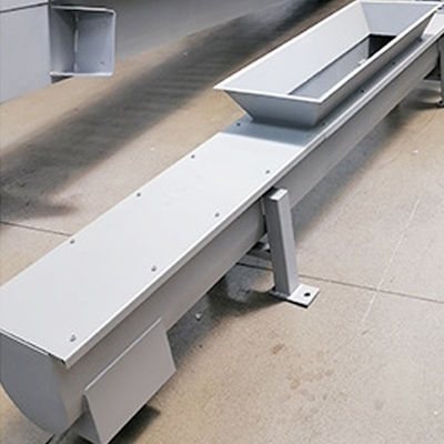 U Shaped Screw Belt Conveyor Shaftless untuk Mortar Grain Sludge Carbon Ash Concrete