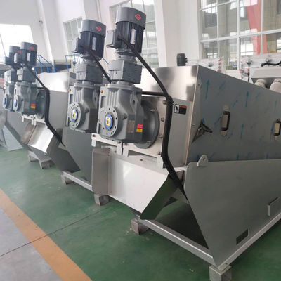 Mesin Screw Press Sludge Dewatering Pertanian Stainless Steel