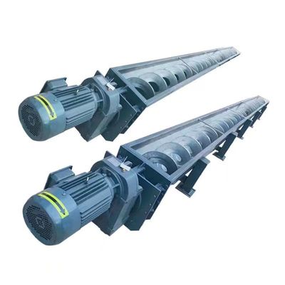 Double Shaft Horizontal Stainless Steel Screw Conveyor 1000mm Untuk Industri Batubara