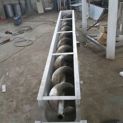 Double Shaft Horizontal Stainless Steel Screw Conveyor 1000mm Untuk Industri Batubara