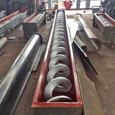 Double Shaft Horizontal Stainless Steel Screw Conveyor 1000mm Untuk Industri Batubara